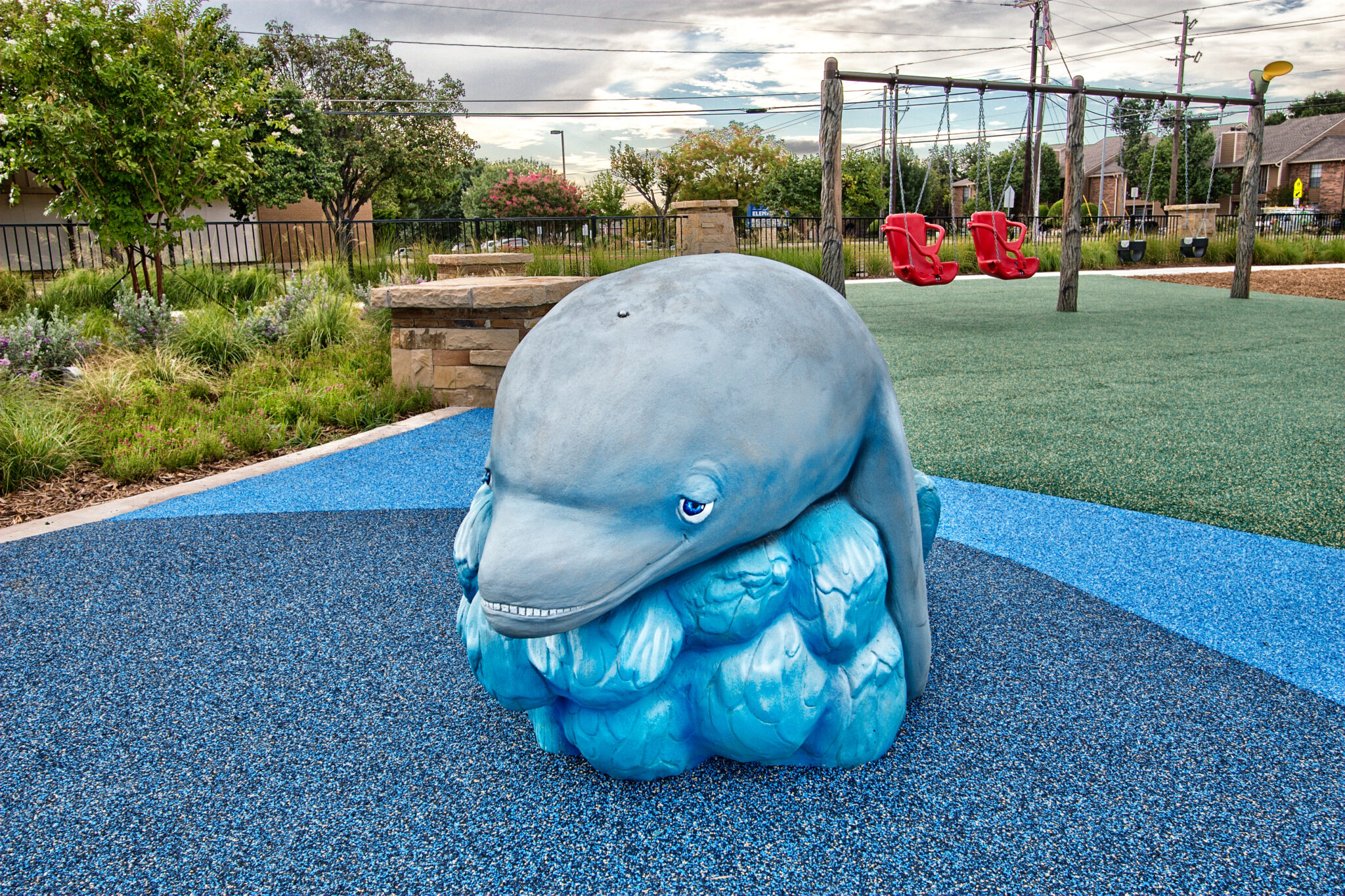Porpoise at sea themed playground